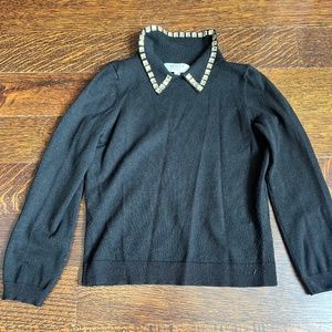 Milly Minis Black Sweater with Gemstones